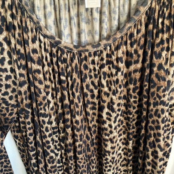 Michael Kors Leopard Print Long Sleeve Blouse - Picture 3 of 6